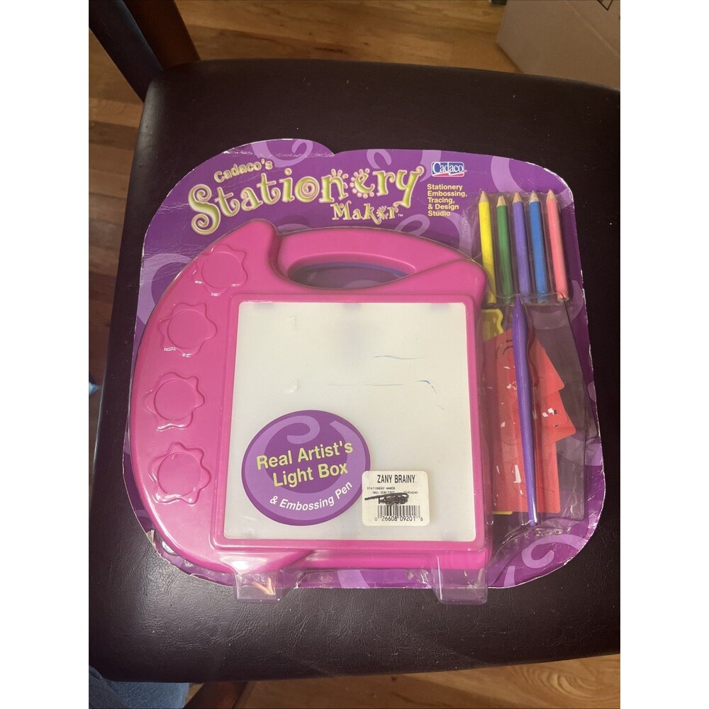 Cadaco’s Stationary Maker Artist Light Box Embossing Pen Design Studio 2002 Rare
